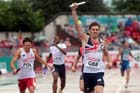 Richard Buck brings Great Britain home to victory in the 4 x 400 metres relay at the European Athletics Team Championships.